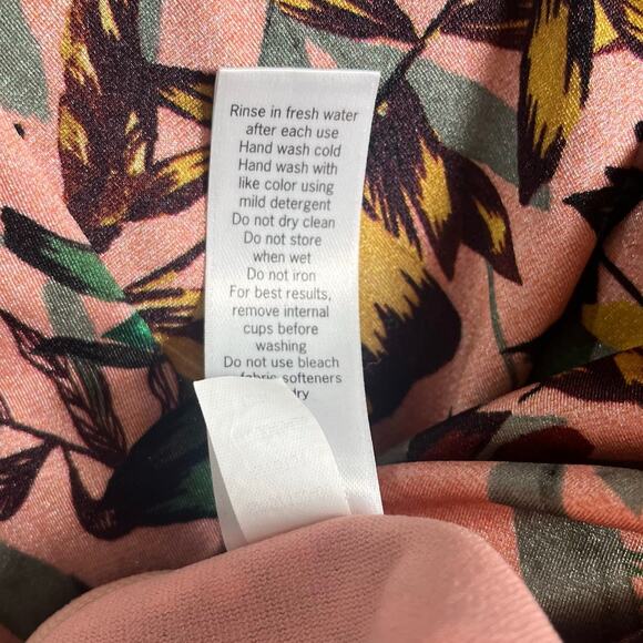 Athleta Estuary Aqualuxe Swim Dress Floral Tropical Ruched Medium EUC - Picture 7 of 7